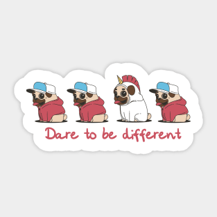 'Dare To Be Different' Cancer Awareness Shirt Sticker